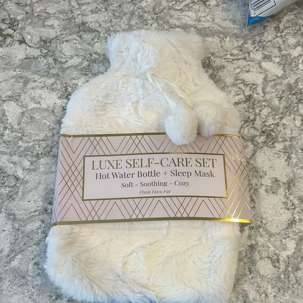 Luxe Self-Care PlushHot Water Bottle NWT